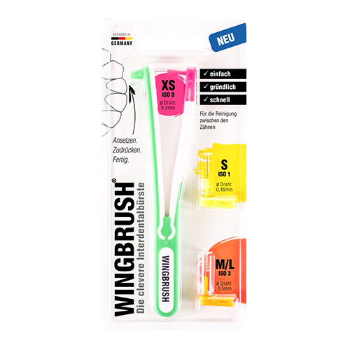 WINGBRUSH Interdentalbürste Starter-Set inkl. 3 x Wechselbürsten