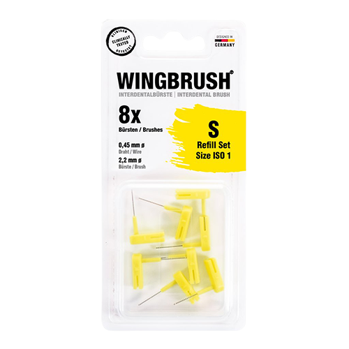 WINGBRUSH Set de recharges de brosses interdentaires  - Hygiène dentaire approfondie avec un grand confort d'utilisation ﻿