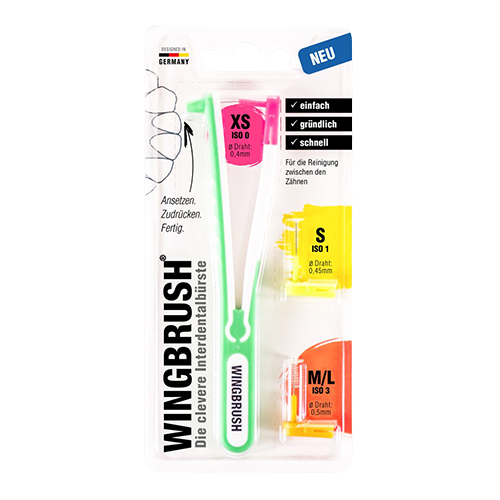 WINGBRUSH Interdental Brush Starter Set incl. 3 spazzole intercambiabili
